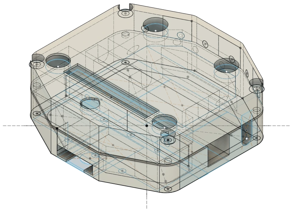 3d view of hexagonal robot model